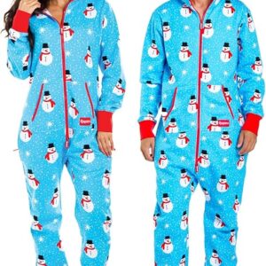 Tipsy Elves Unisex Adult Christmas Onesies Matching Holiday Jumpsuits with Convenient Pockets